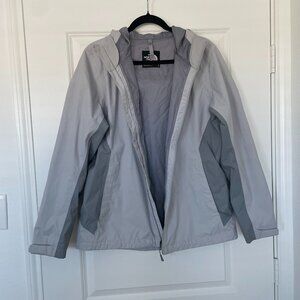 The North Face Women’s Two-Tone Gray Hooded Rain Jacket